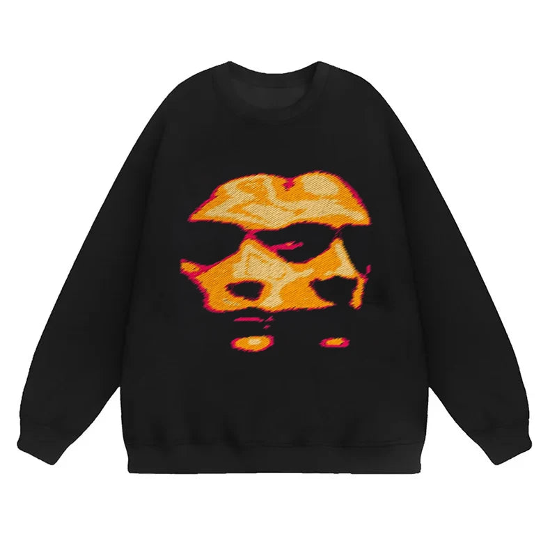 Grunge Abstract Face Jumper - Festigal