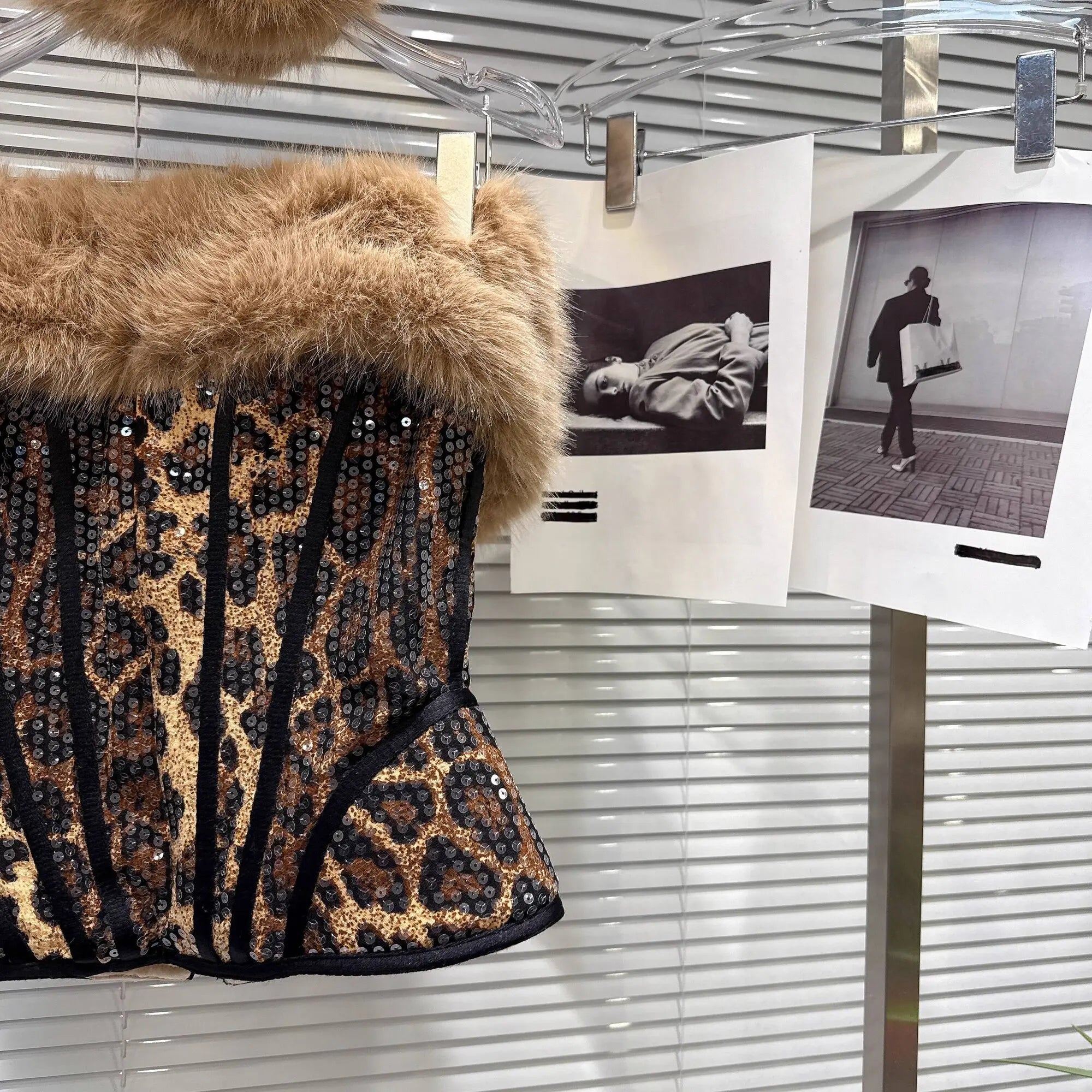 Leopard Print & Faux Fur Three Piece Set - Festigal