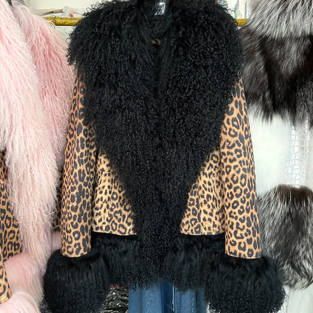 Suede Mongolian Fur Jacket