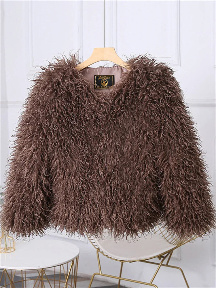 Shaggy Faux Fur Jacket - Festigal