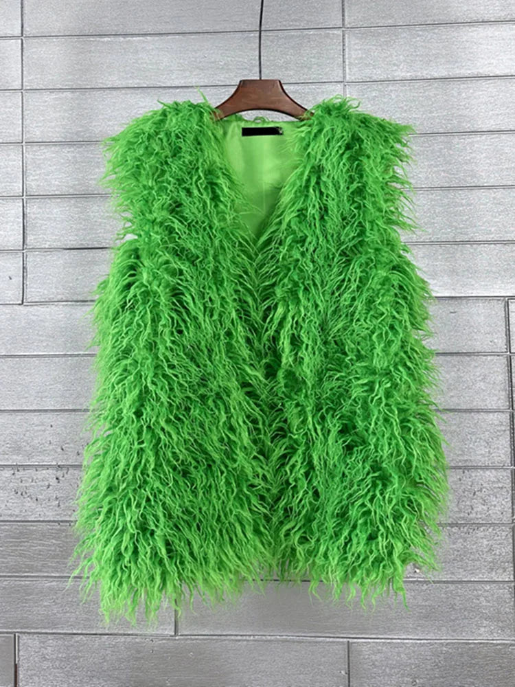 Faux Mongolian Fur Gilet - Festigal
