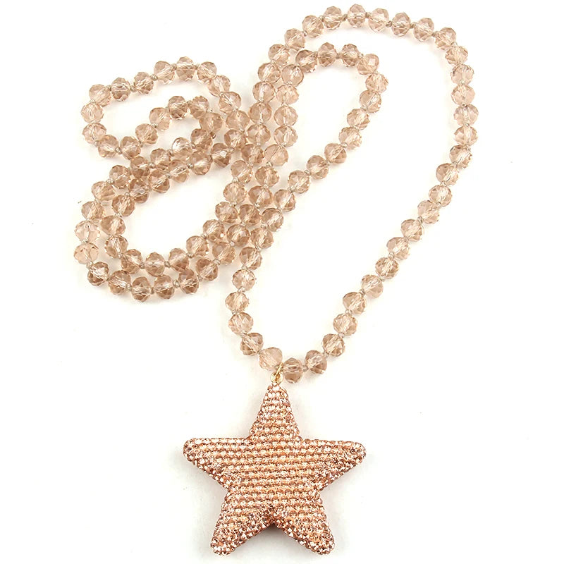 Crystal Star Beaded Necklace - Festigal
