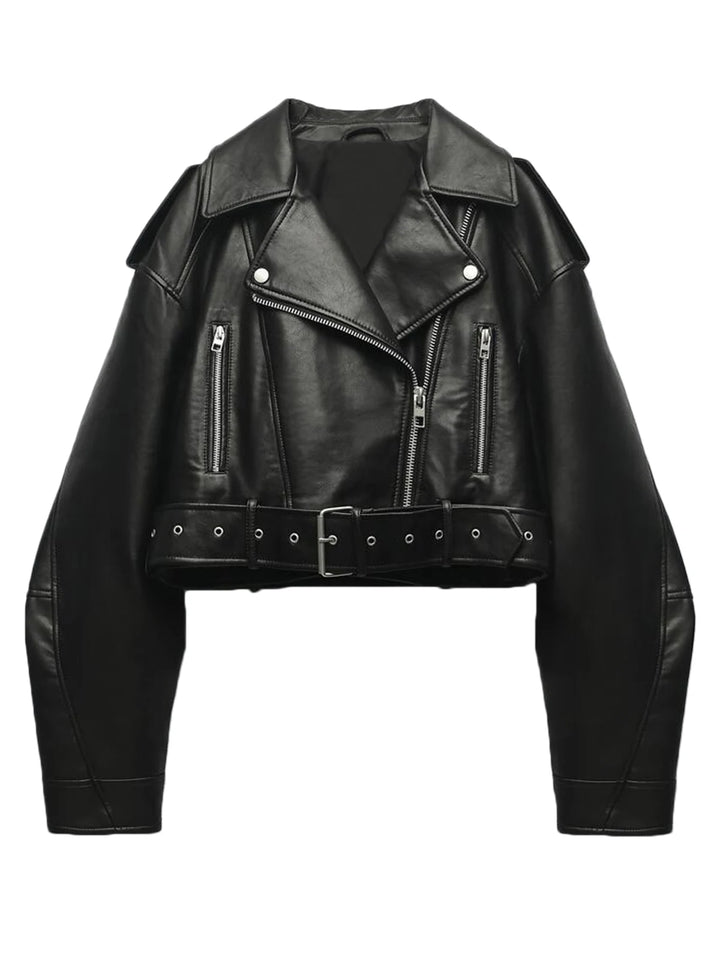 Faux Leather Biker Jacket - Festigal