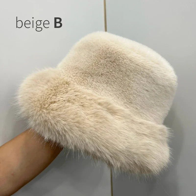 Faux Fur Bucket Hats - Festigal