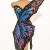 3D Butterfly Wing Asymmetrical Dress