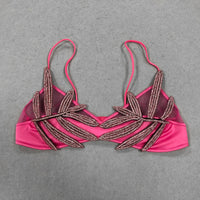 Leaf Rhinestone Bra - Festigal