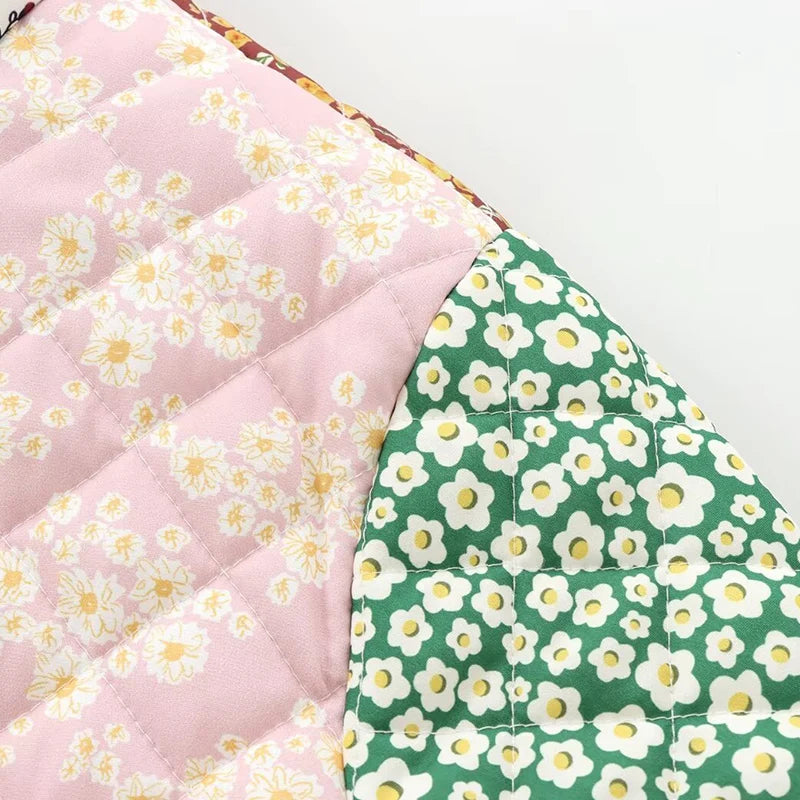 Floral Contrast Tapestry Jacket - Festigal