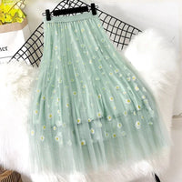 Daisy Mesh Midi Skirt - Festigal