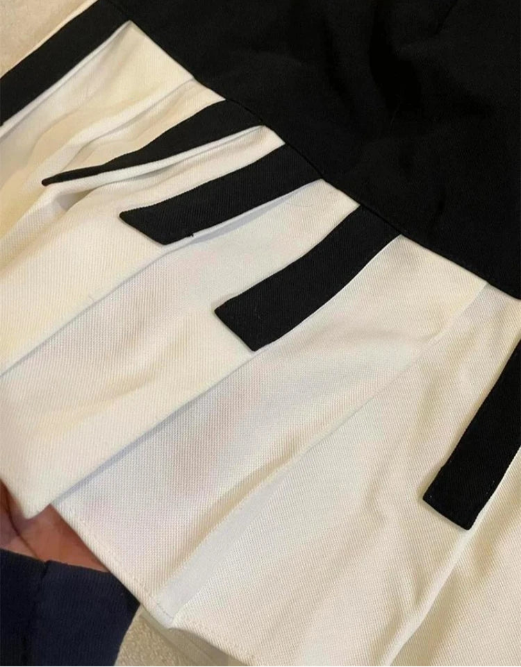 Piano Pleated Mini Skirt for Music Lovers - Festigal Fashion