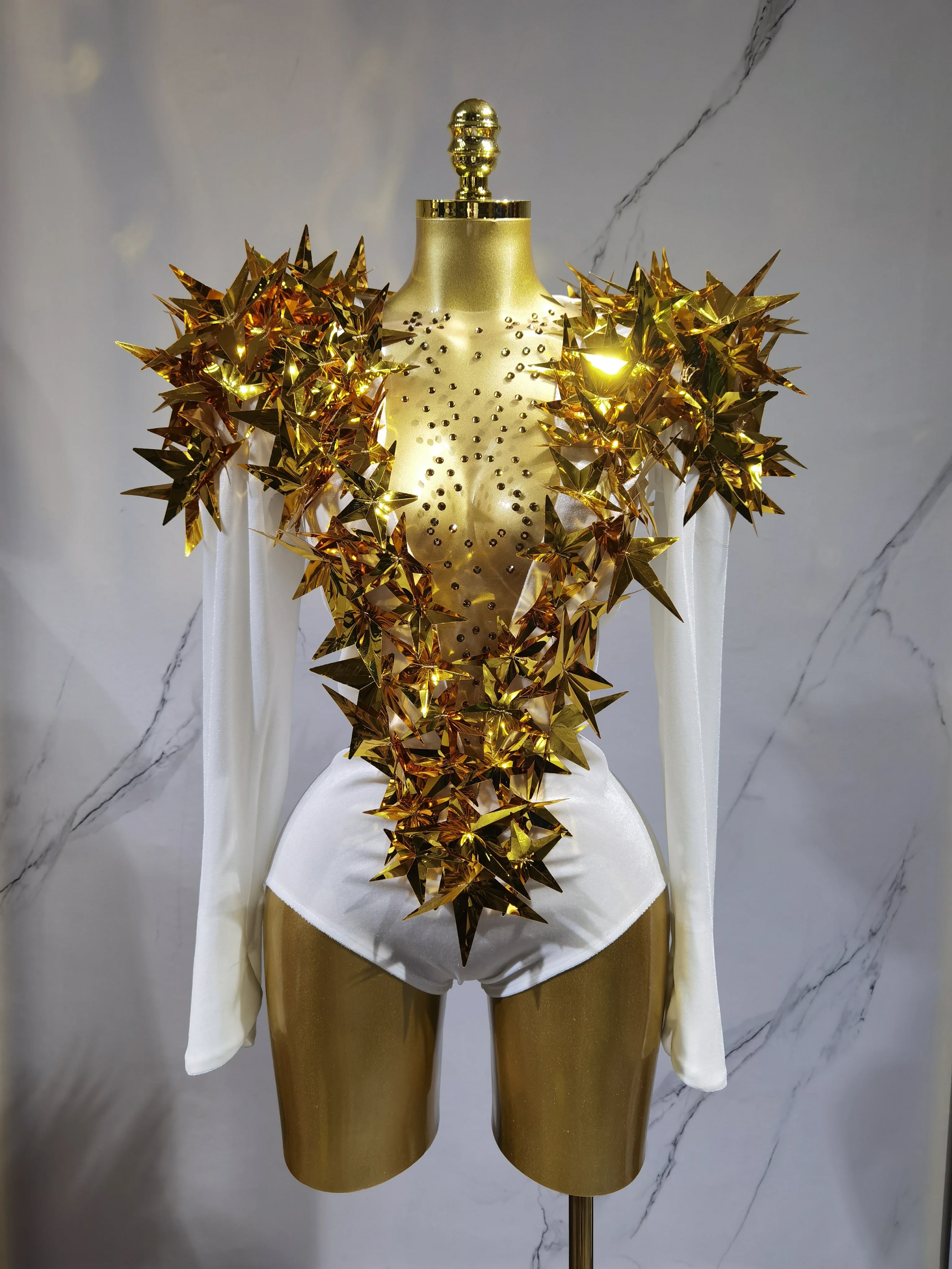 Heavily Embellished Star Bodysuit