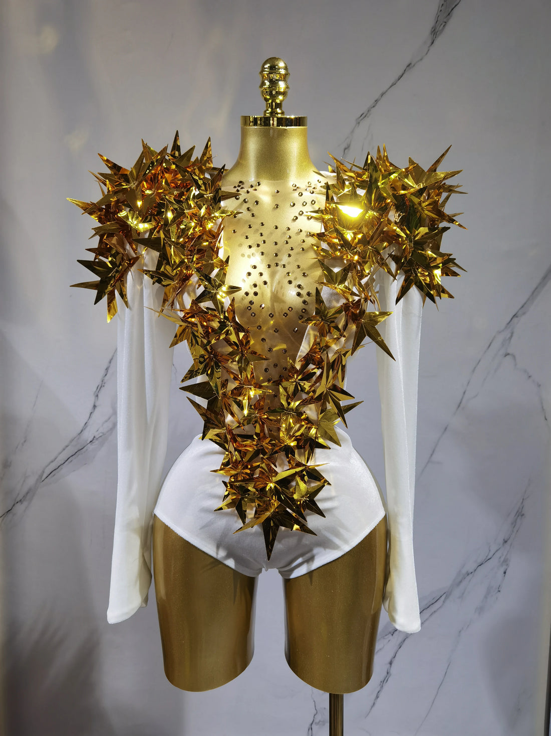 Heavily Embellished Star Bodysuit