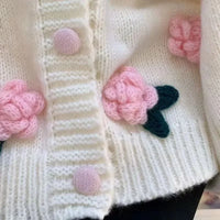 3D Flower Knit Cardigan - Festigal