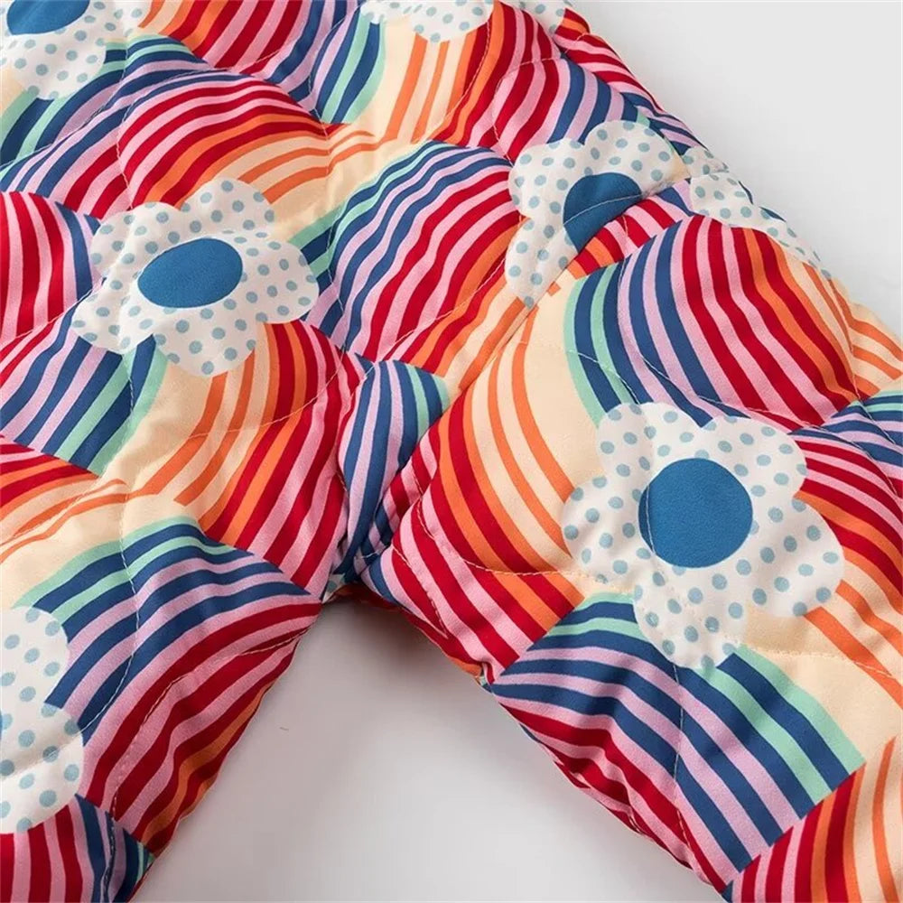 Rainbow & Flower Padded Jacket - Festigal