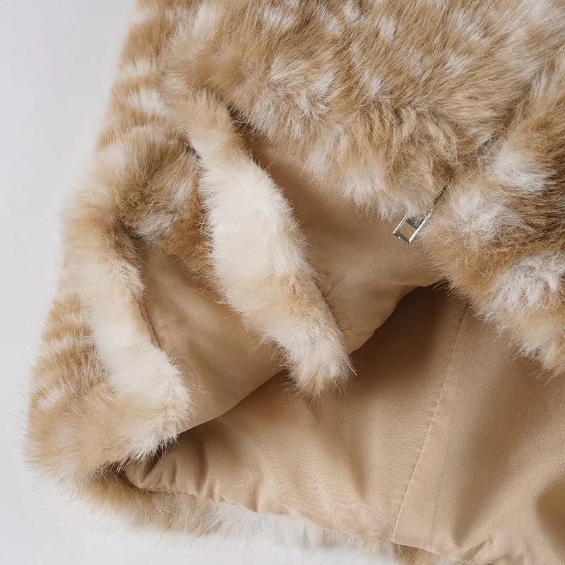Deer Faux Fur Shorts