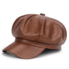 Faux Leather Adjustable Beret Cap - Festigal