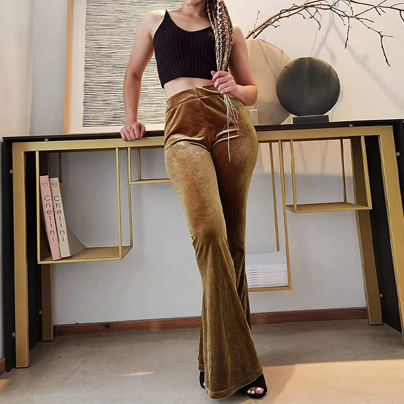 Flared Velvet Trousers - Festigal