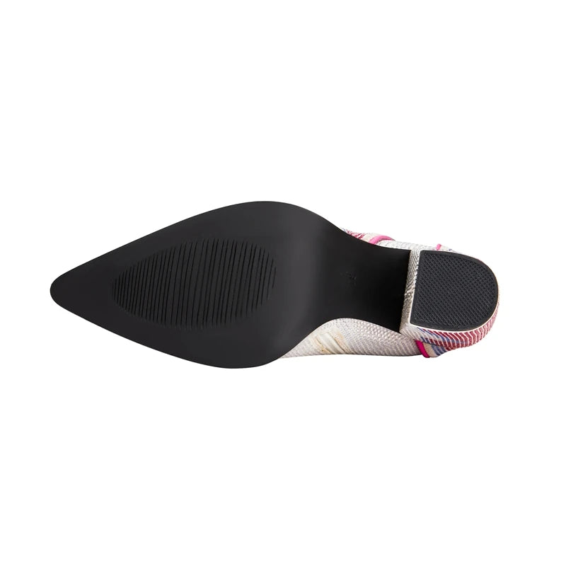 Pink Sequin Lightening Bolt Boots