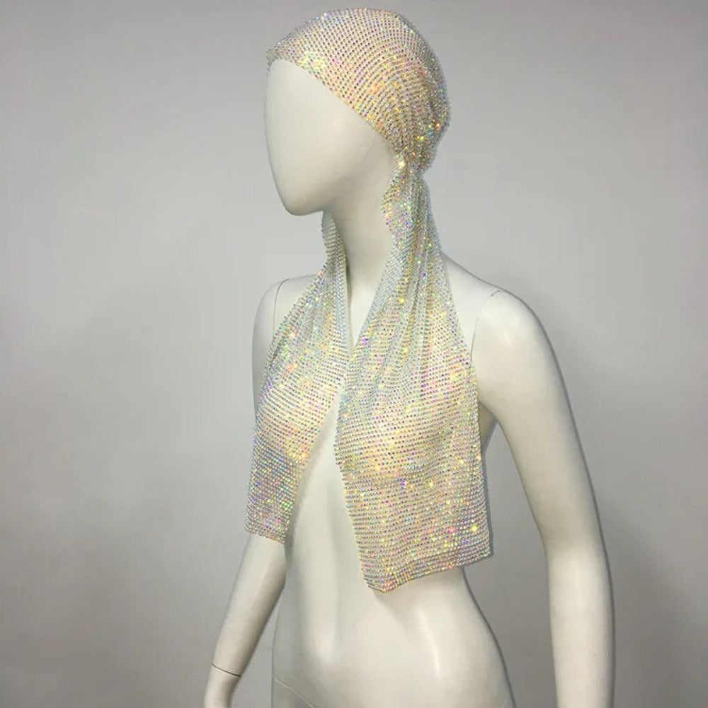 Rihanna Style Rhinestone Bandana - Festigal