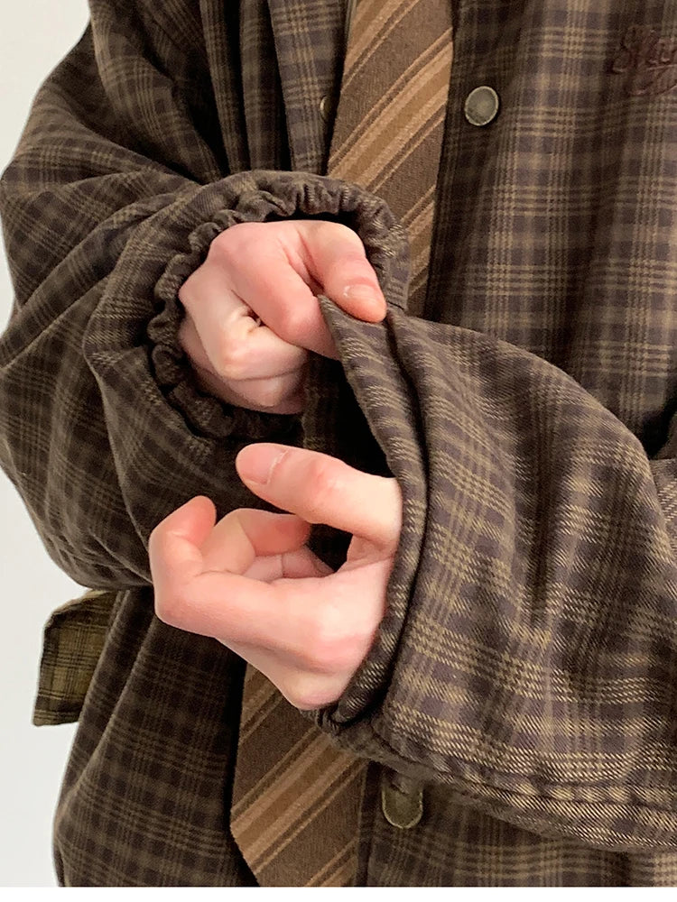 Men's Patchwork Plaid Jacket - Festigal