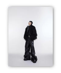 Men's Shaggy Faux Fur Jacket - Festigal