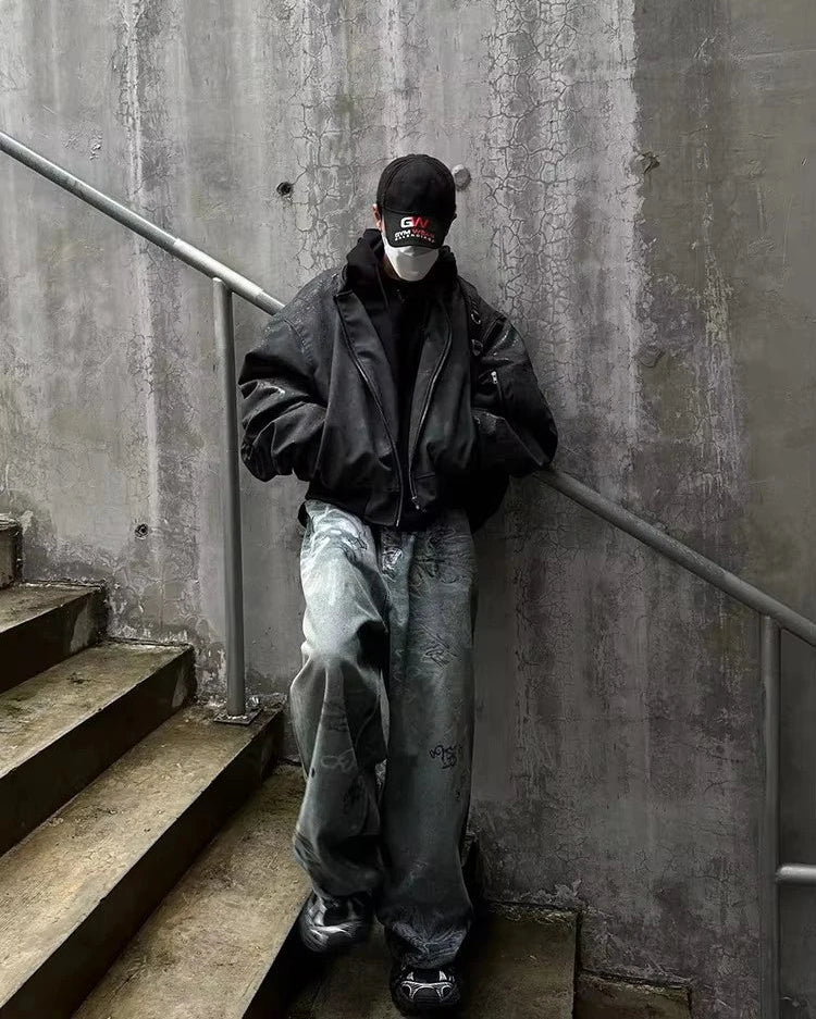 Men's Suede Hoodie Bomber Jacket - Festigal