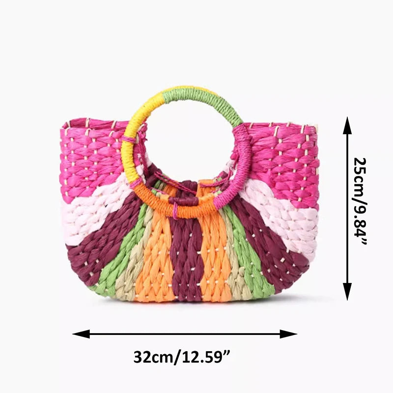 Boho Rainbow Woven Bag - Festigal