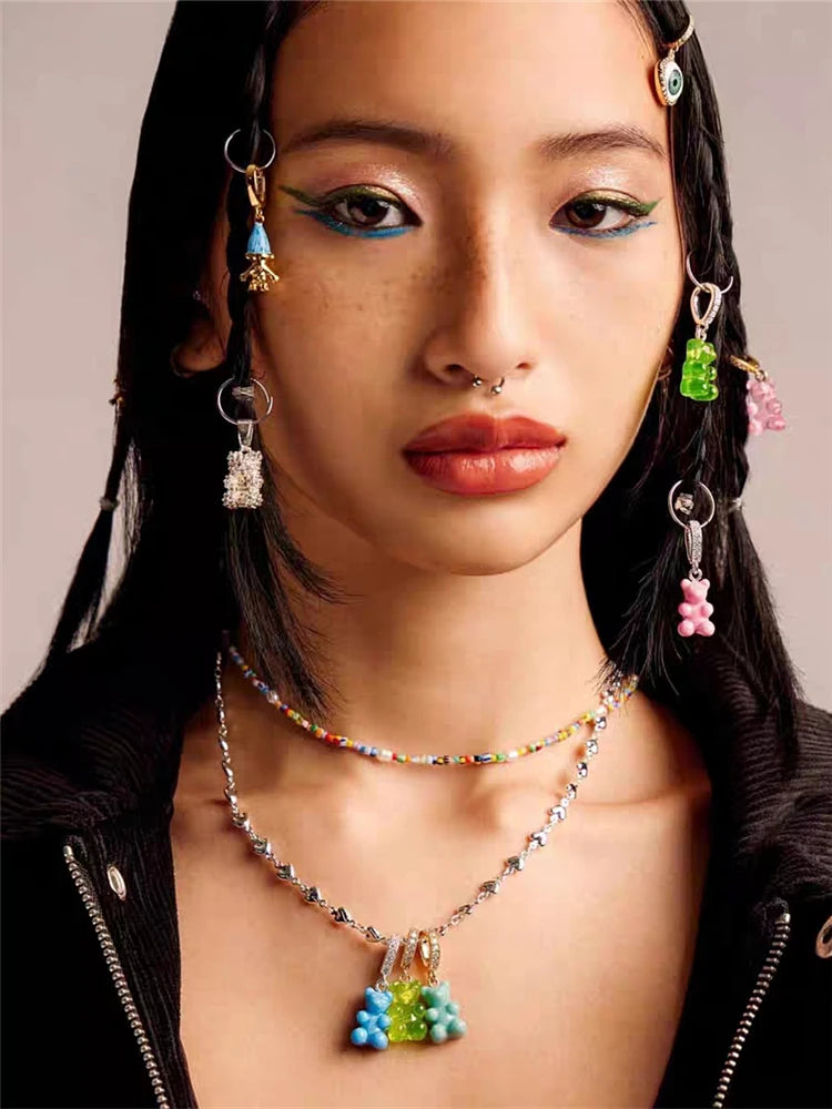 Troll Doll Hoop Earrings