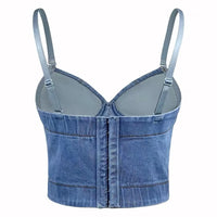Butterfly Denim Beaded Top - Festigal