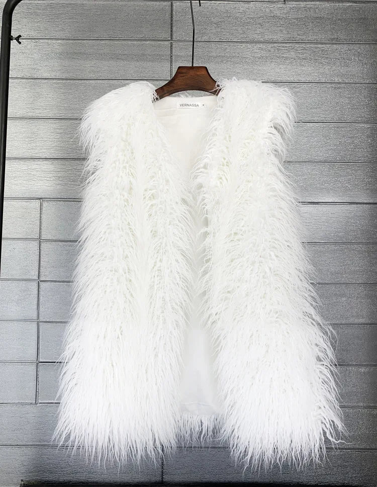 Faux Mongolian Fur Gilet - Festigal