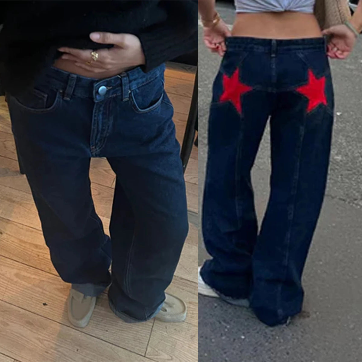 Denim Star Straight Leg Jeans - Festigal