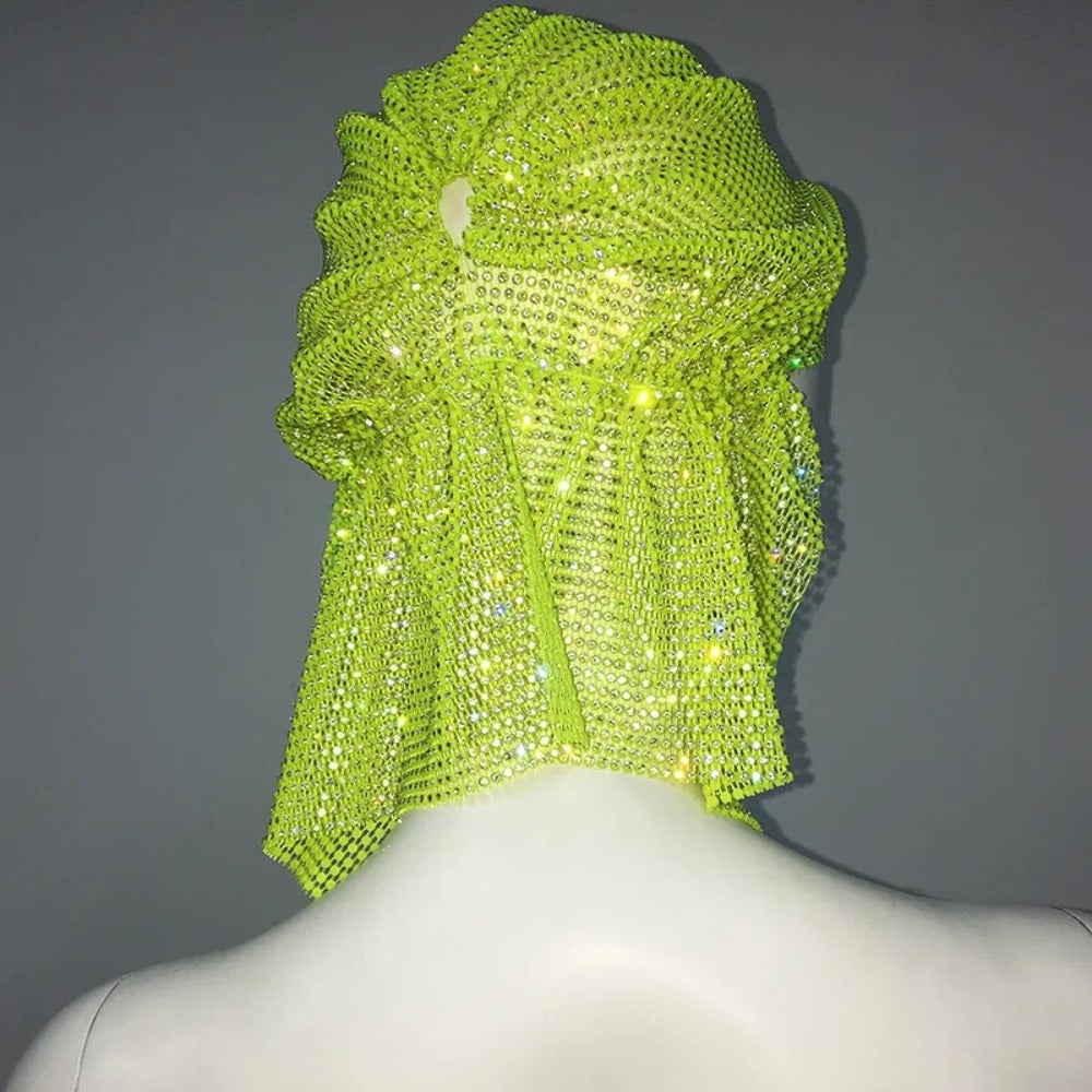 Rihanna Style Rhinestone Bandana - Festigal