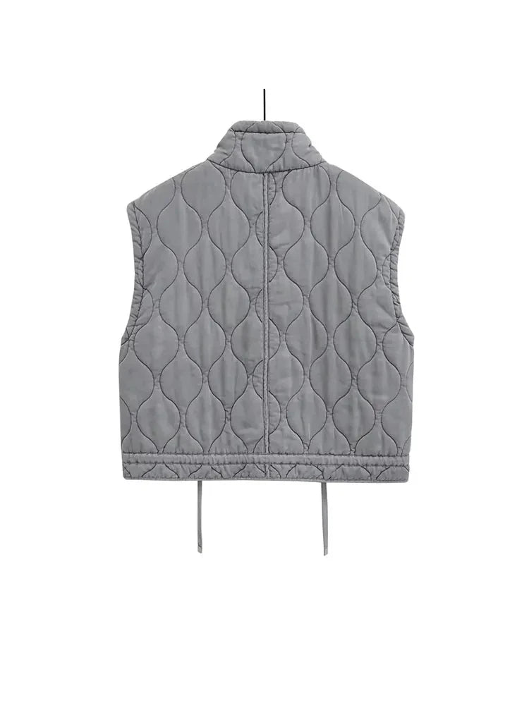 Grey Quilted Gilet - Festigal