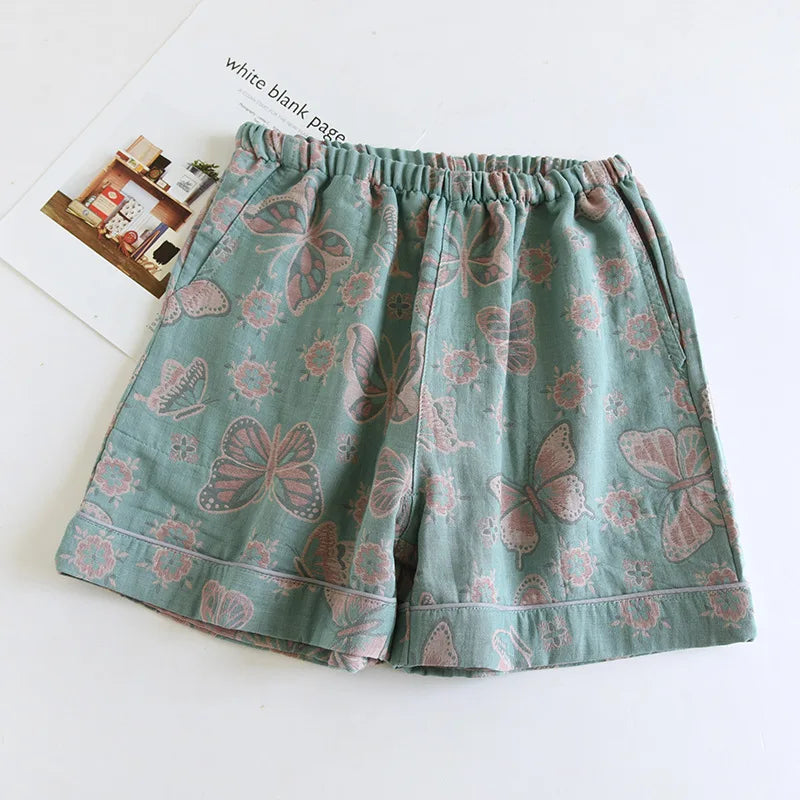 Vintage Style Cotton Woven Shorts - Festigal