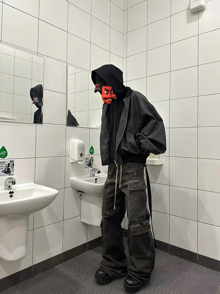 Men's Suede Hoodie Bomber Jacket - Festigal