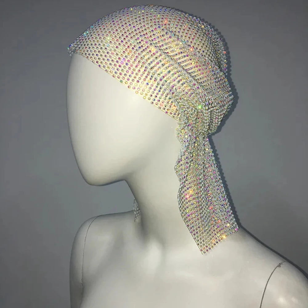 Rihanna Style Rhinestone Bandana - Festigal