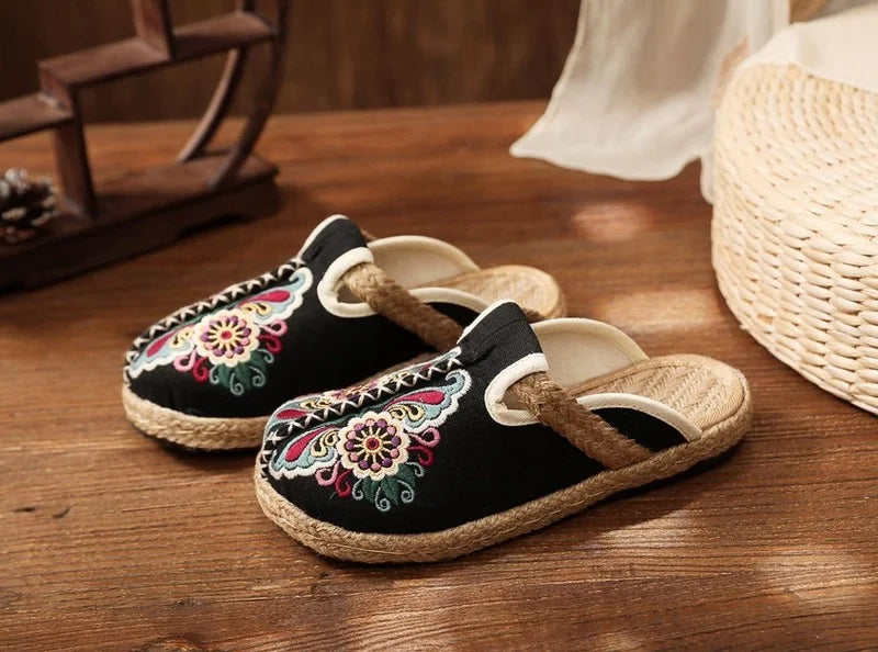 Embroidered Skull Espadrilles - Festigal