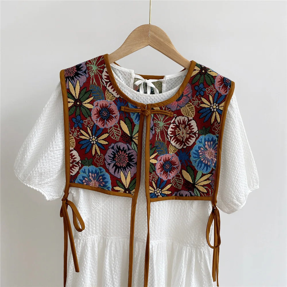 Embroidered Cropped Waistcoat - Boho Festival Layer