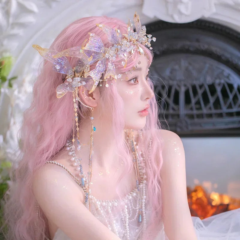 Fairy Crystal Crown & Ear Cuff Set