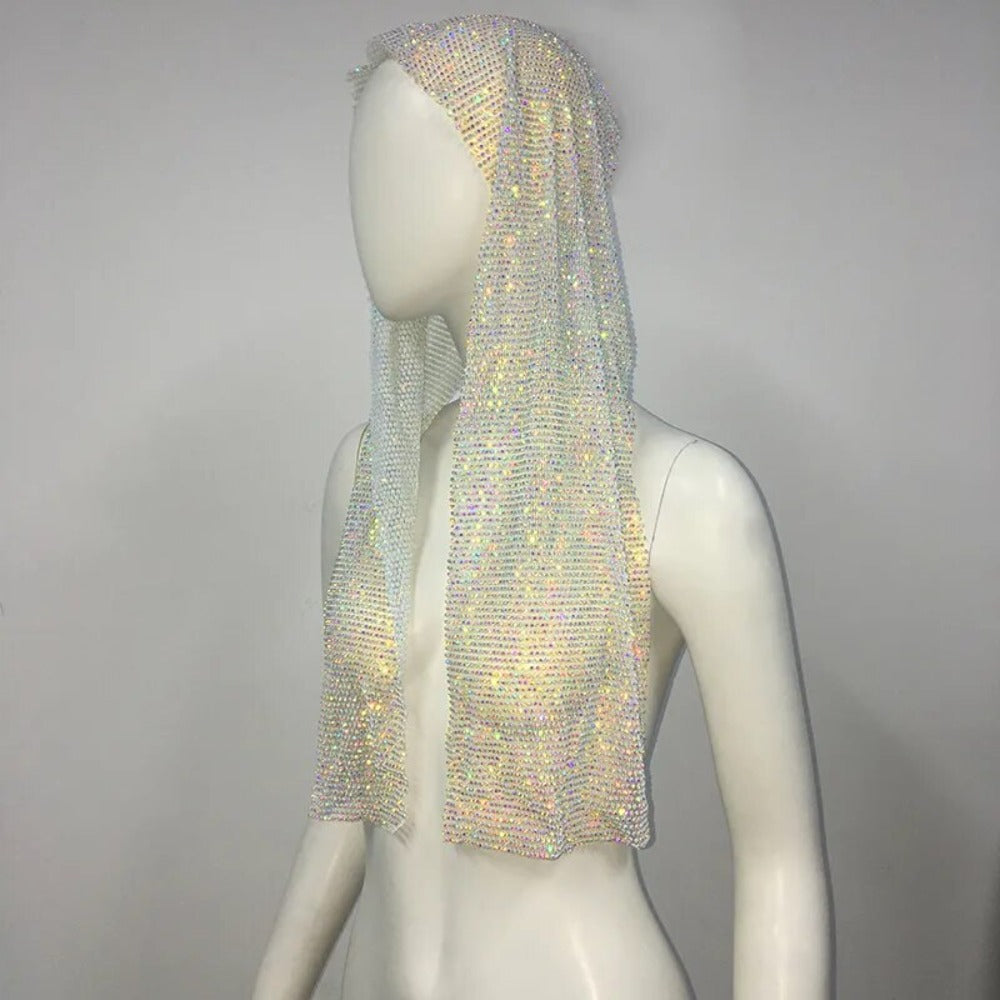 Rihanna Style Rhinestone Bandana - Festigal