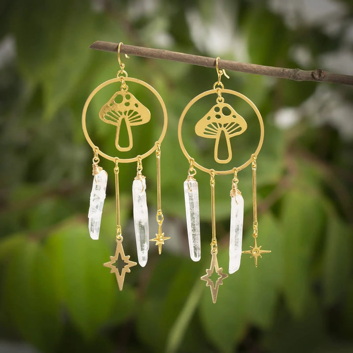 Magical Mushroom Dangle Earrings - Festigal