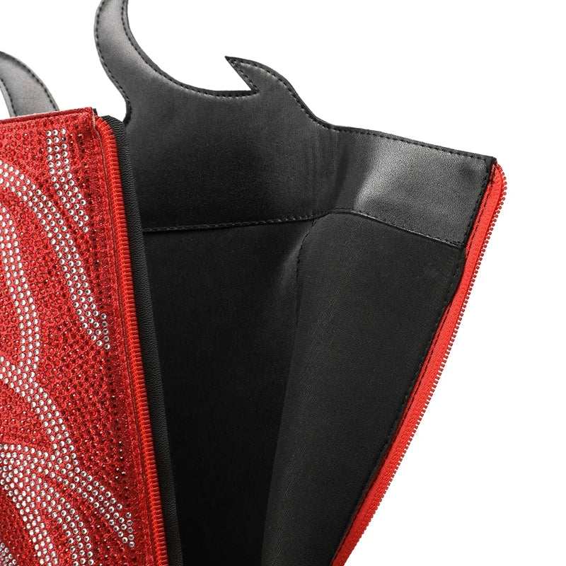 Rhinestone Flame Cowboy Boots - Festigal