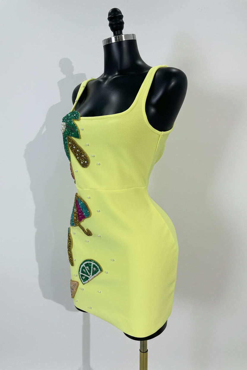 Holidays Sequin Applique Bodycon Dress