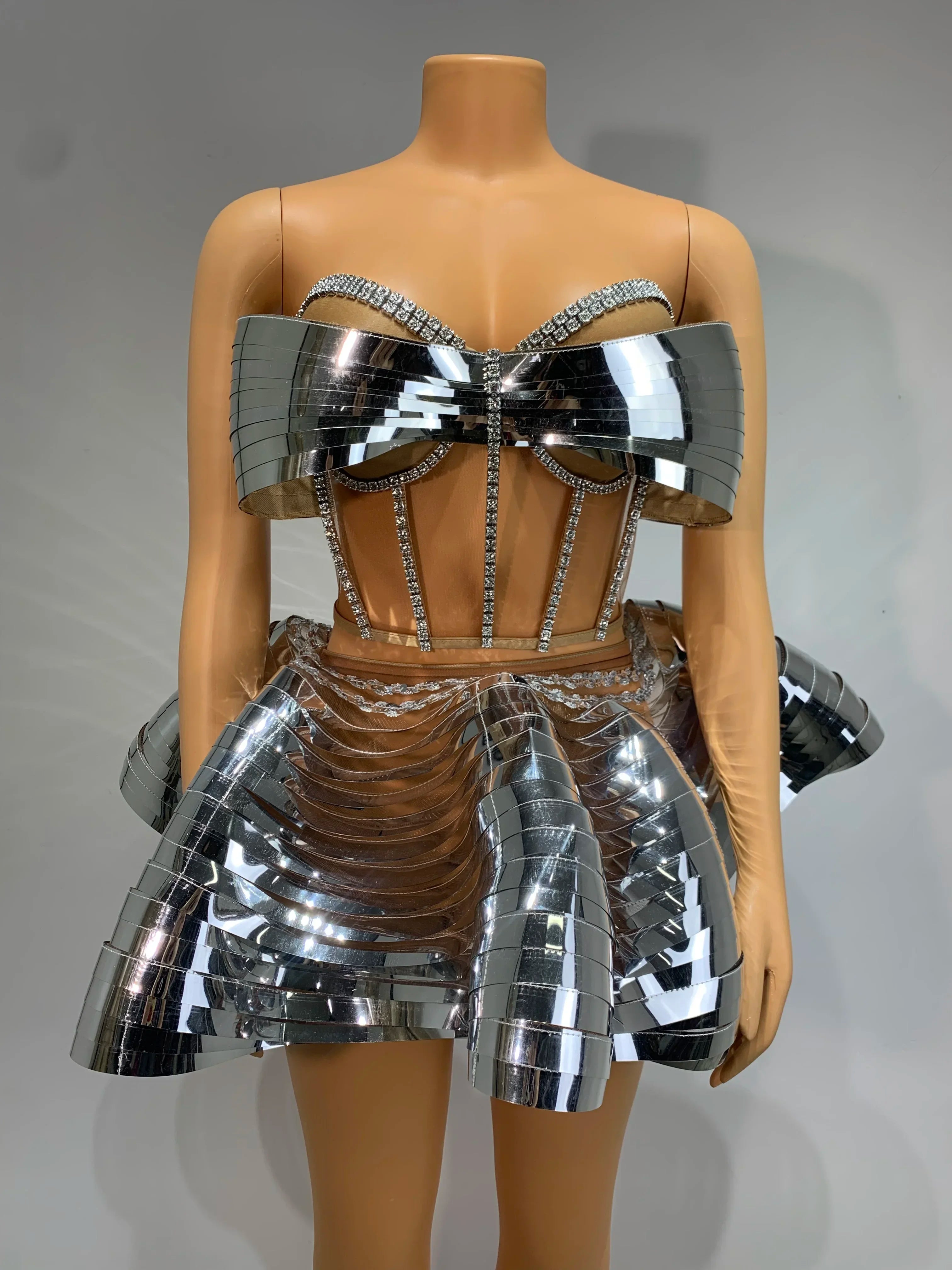 Futuristic Wave A-Line Dress