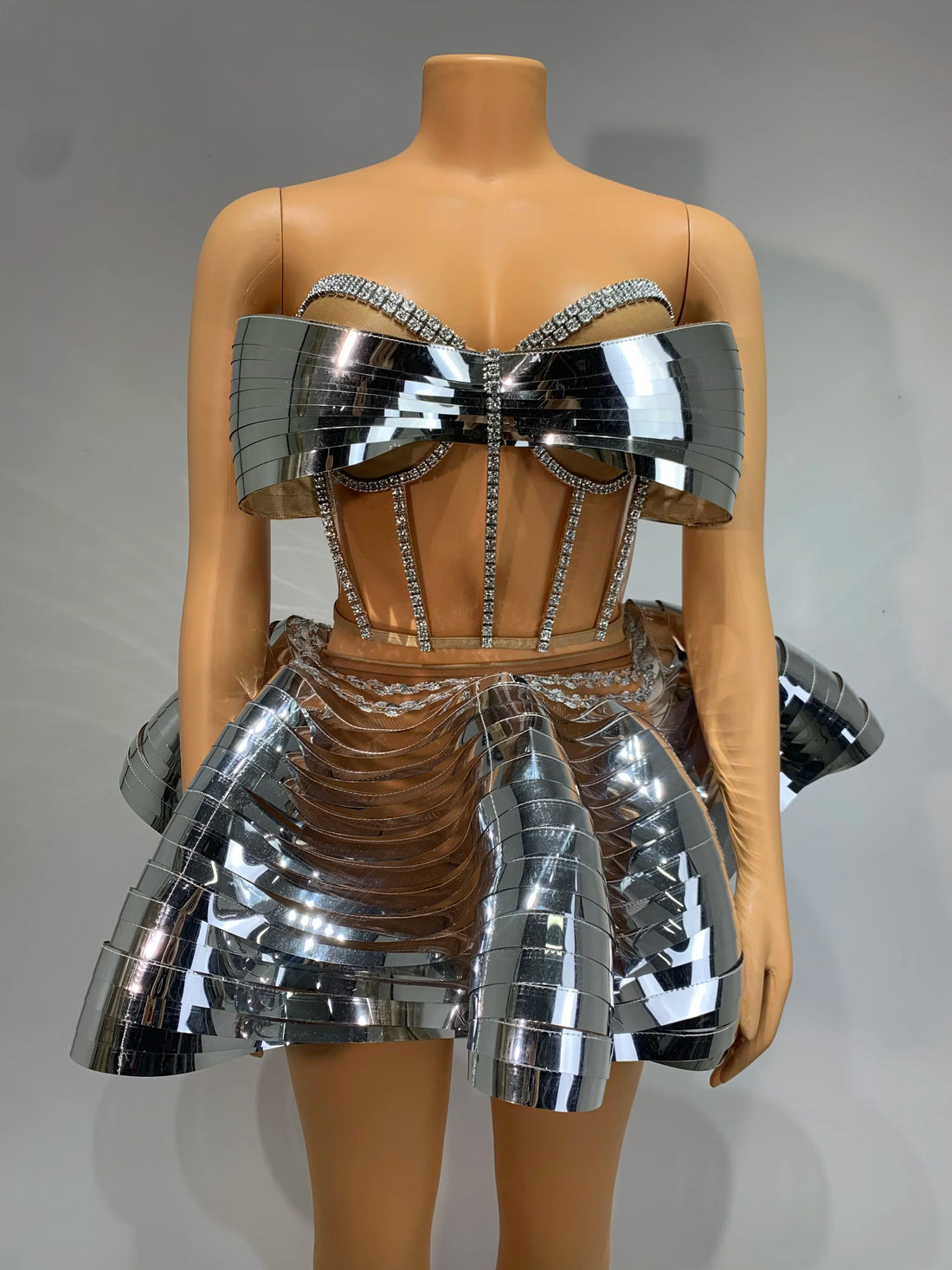 Futuristic Wave A-Line Dress