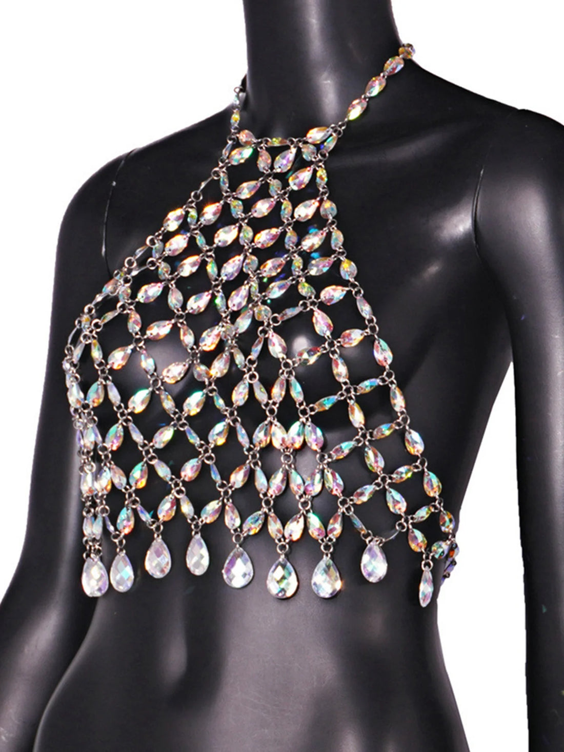 Hollow Out Rhinestone Top - Festigal