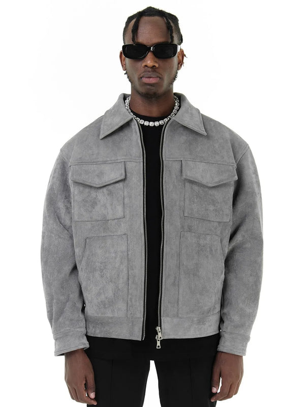Mens Faux Suede Crock Jacket - Festigal