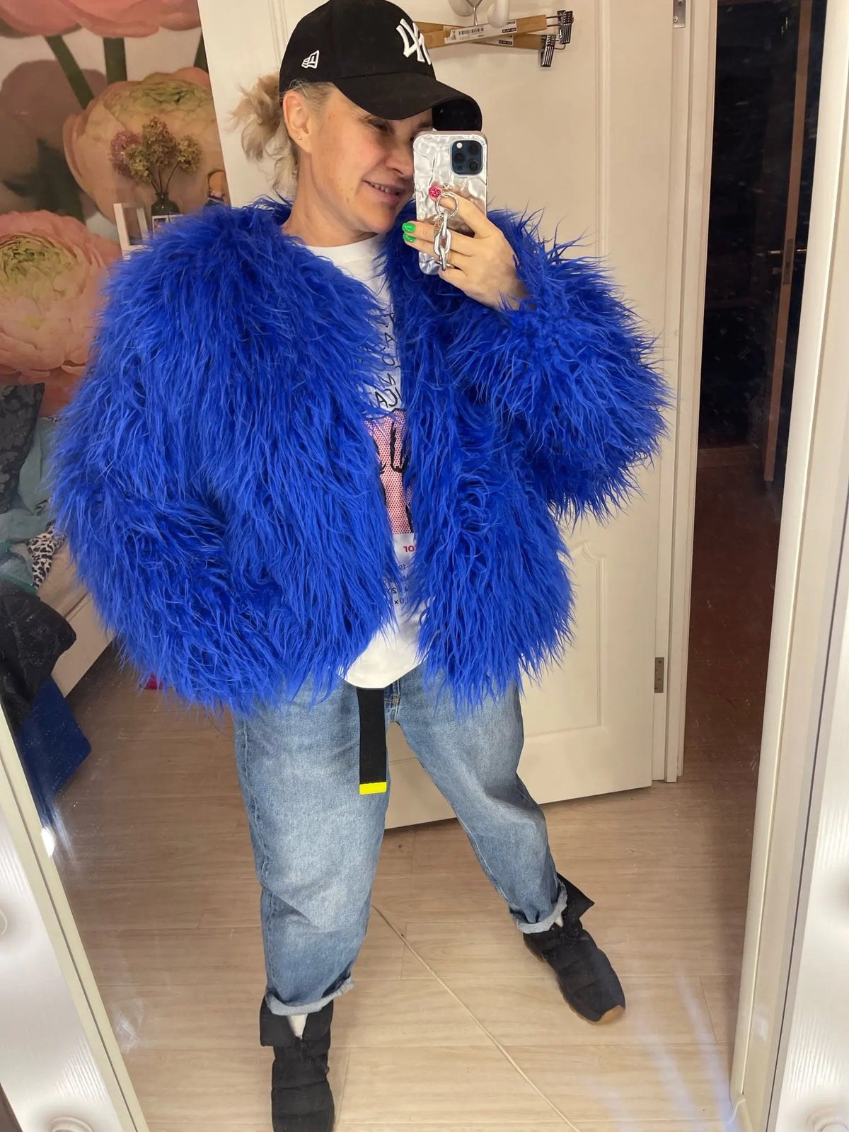 Shaggy Faux Fur Jacket Coat - Festigal