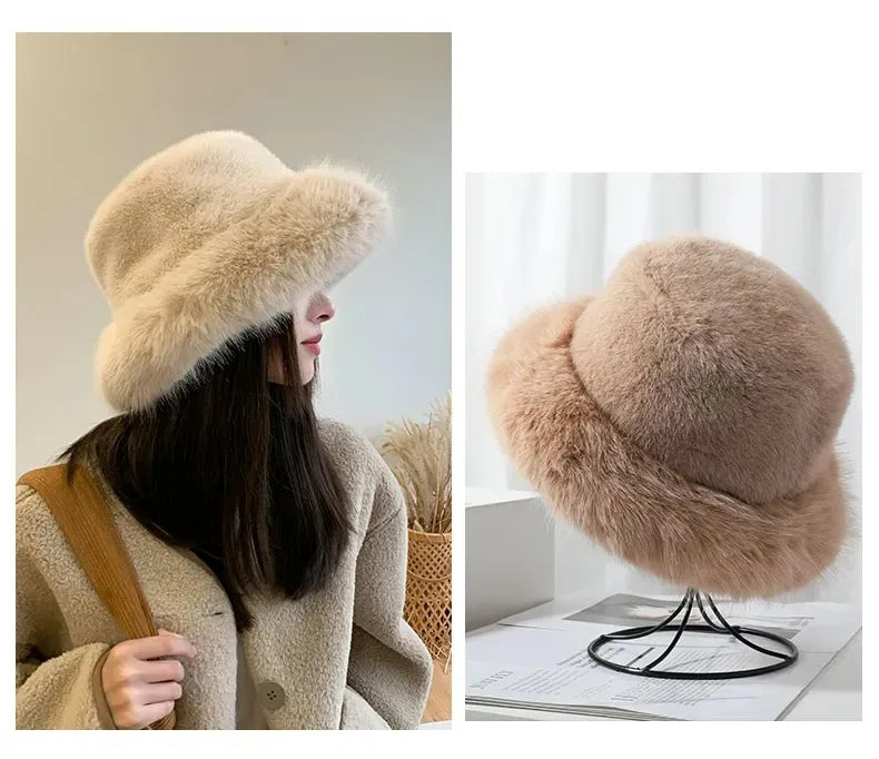 Faux Fur Bucket Hats - Festigal