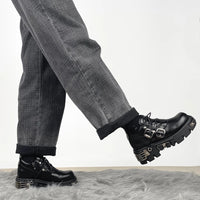 Futuristic Metal Platform Shoes - Festigal