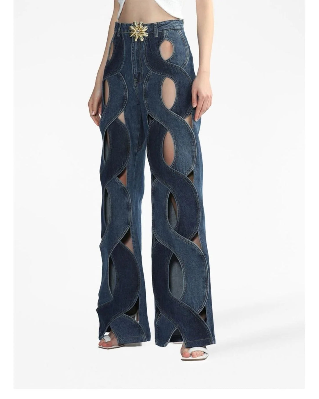 Black and White Striped Flares - Festigal